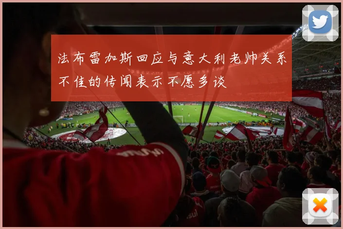 法布雷加斯回应与意大利老帅关系不佳的传闻表示不愿多谈